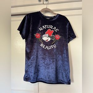 Disney velvet T-shirt.